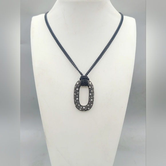 David Yurman  Midnight Melange Pendant Necklace With Diamonds - Picture 1 of 3